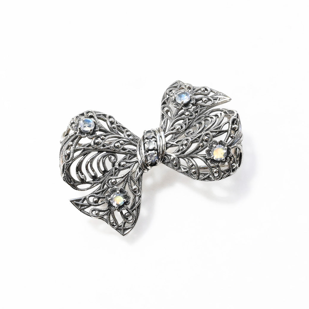 タマスの帯留ブローチ ギンガムリボン タマスの帯留ブローチ ギンガムリボン