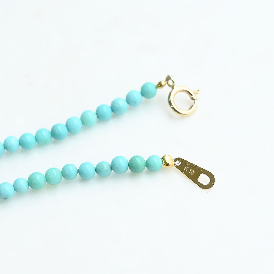 R*a様 碌山　K10 ターコイズネックレス　刻印あり 碌山 K10 ターコイズネックレス 刻印あり