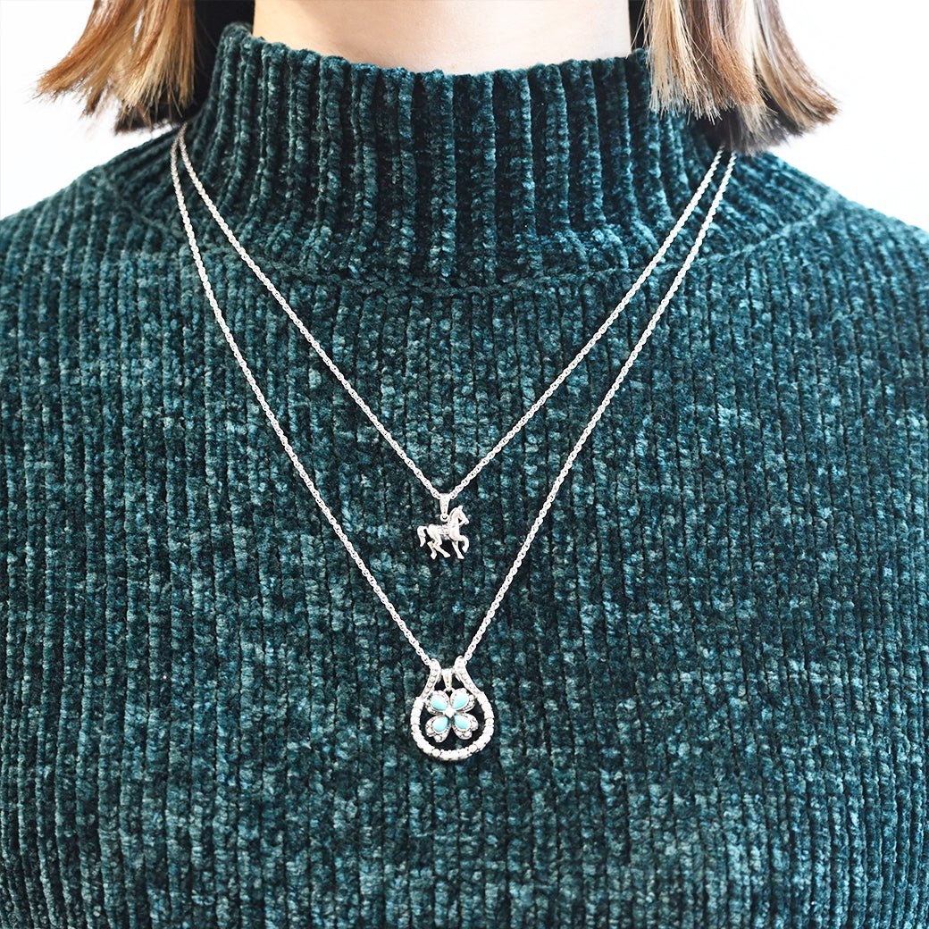 SV ターコイズ＆シードパール ブルームチャームペンダント – 碌山ショップ