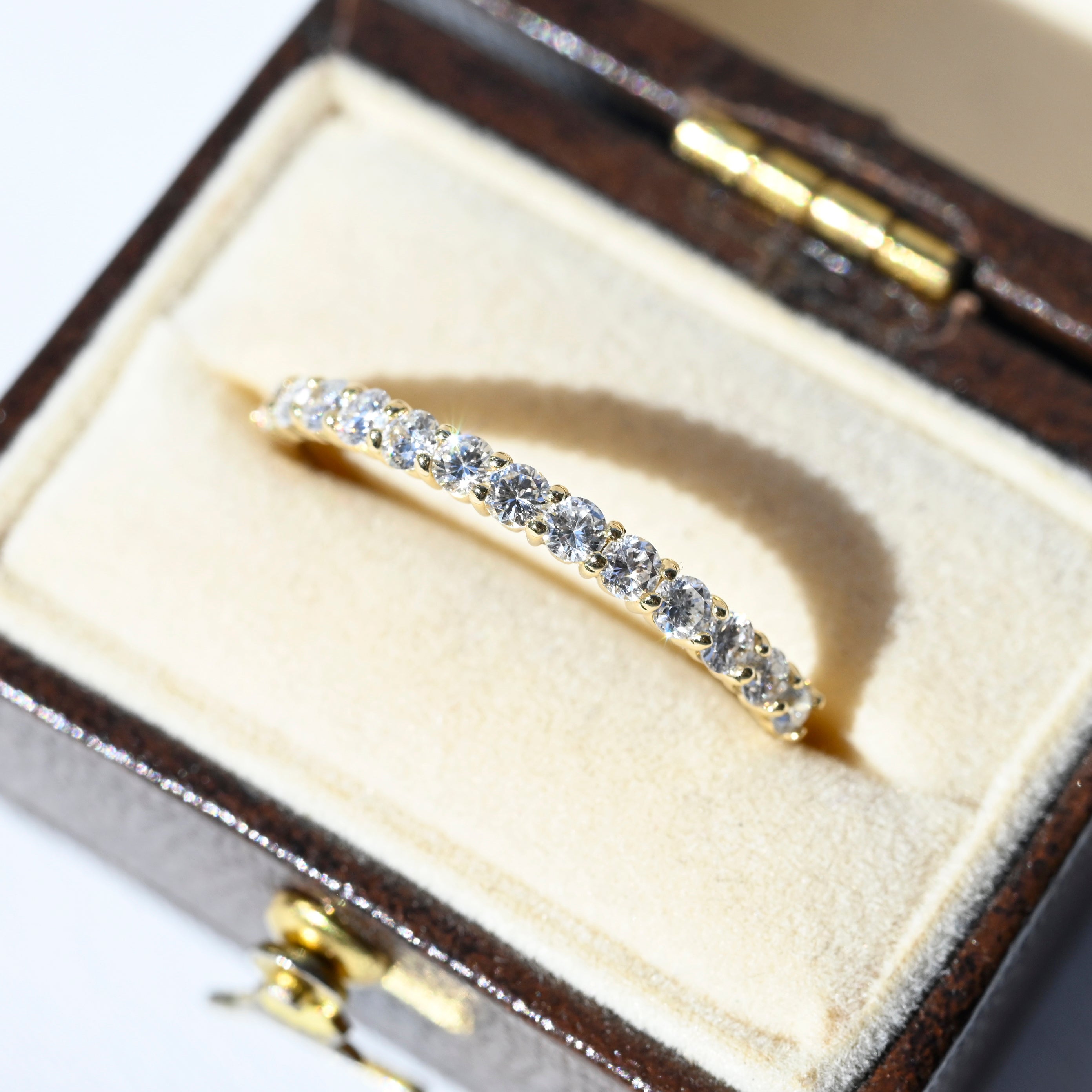 1点もの】K18YG ダイヤモンド0.3ct ハーフエタニティリング12号（碌山