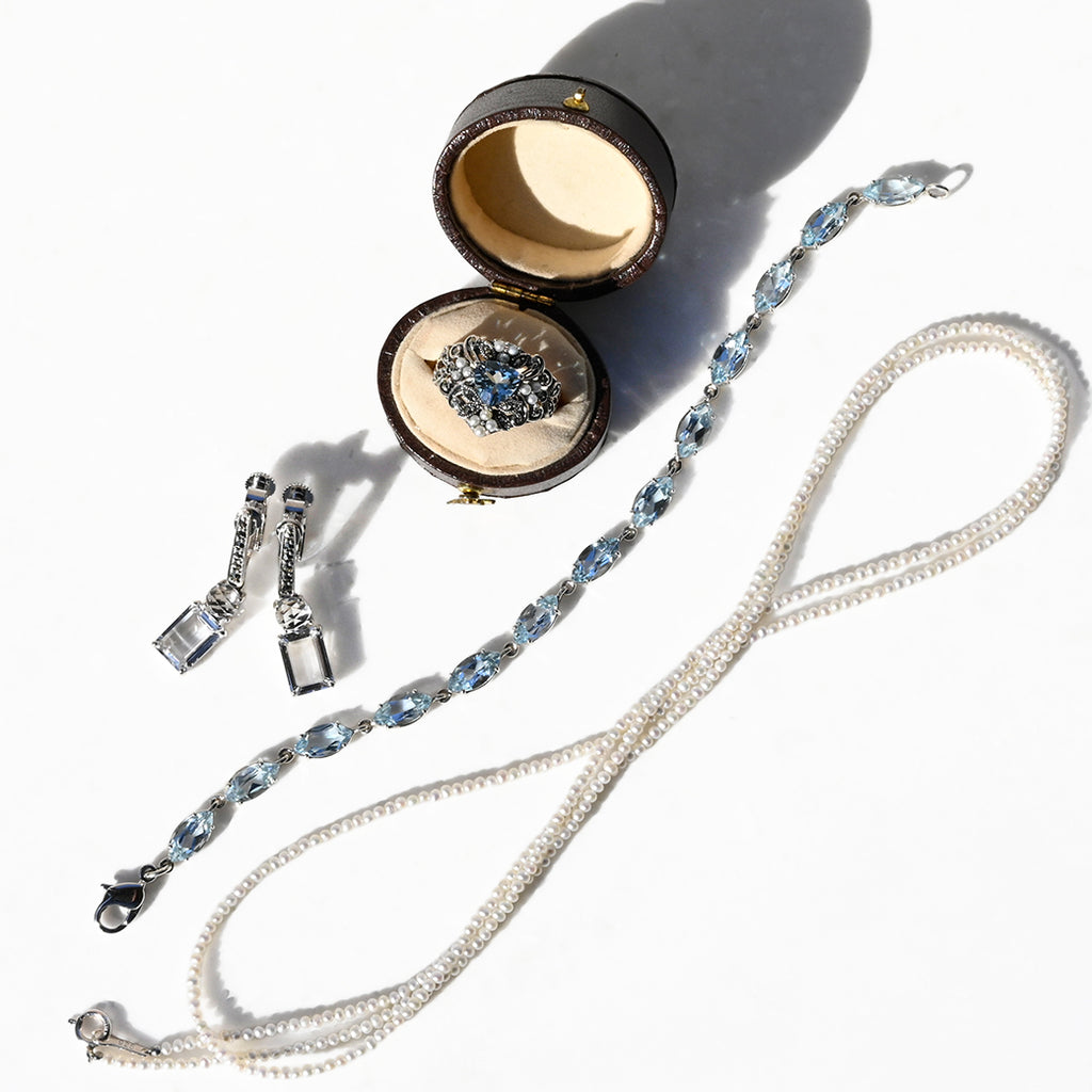 碌山 ROKUZAN インカローズ&シードパール天然石　希少く41 碌山 ROKUZAN インカローズ&シードパール3点セット 天然石 希少く41