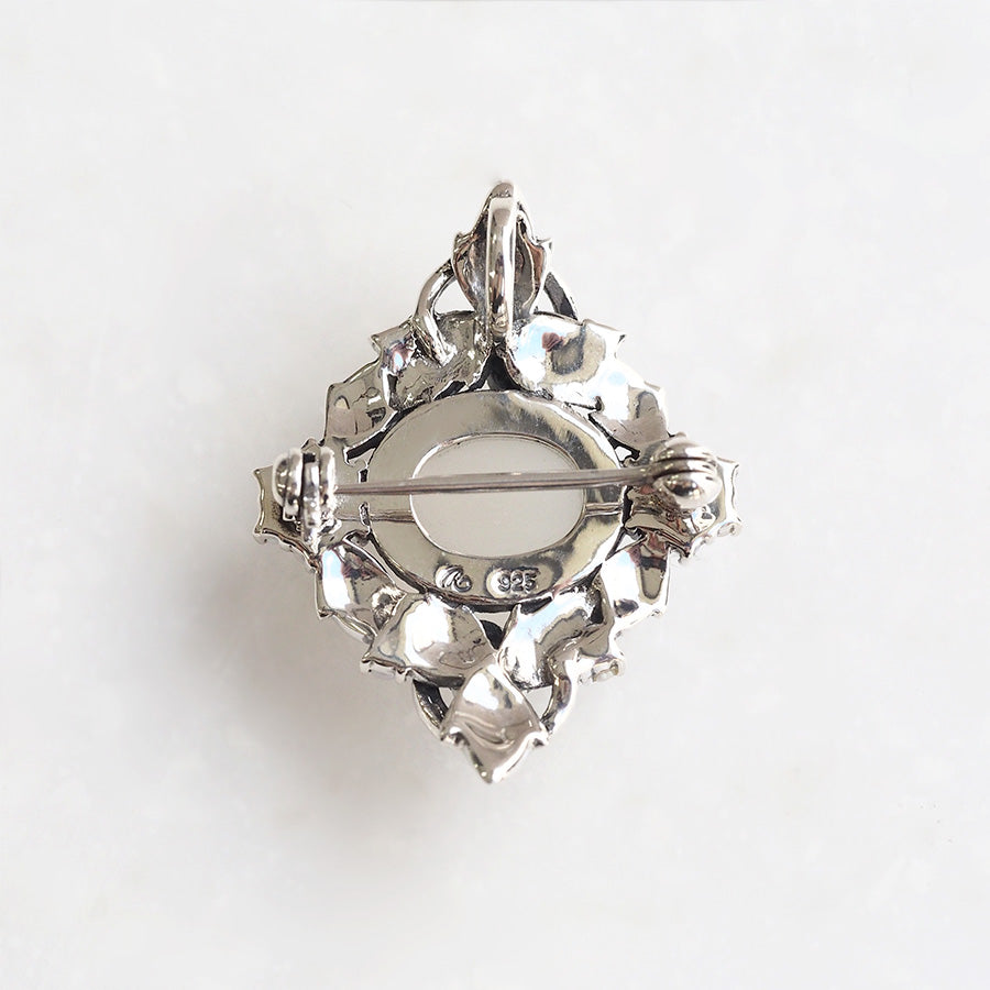 SV ムーンストーン ローンバスブローチ／ペンダントヘッド – 碌山ショップ